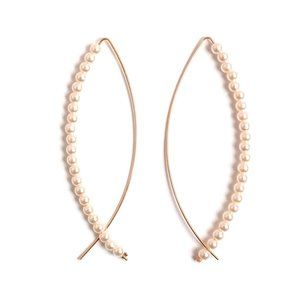 🥳3/20🥳 - Gold Tone Faux Pearl Threader Earrings - new in package